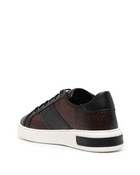 dunkelbraune Leder niedrige Sneakers von Bally