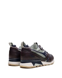 dunkelbraune Leder niedrige Sneakers von Diadora