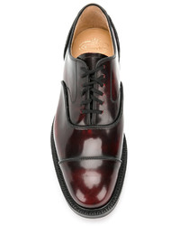 dunkelbraune Leder Oxford Schuhe von Church's