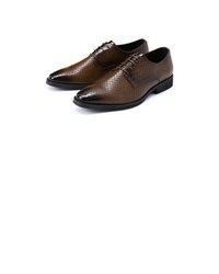 dunkelbraune Leder Oxford Schuhe von Allthemen