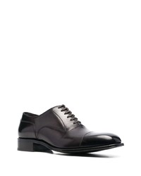 dunkelbraune Leder Oxford Schuhe von Tom Ford