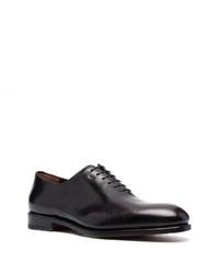 dunkelbraune Leder Oxford Schuhe von Salvatore Ferragamo