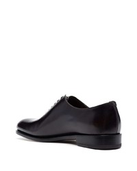 dunkelbraune Leder Oxford Schuhe von Salvatore Ferragamo