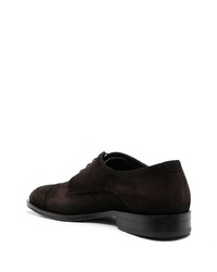 dunkelbraune Leder Oxford Schuhe von BOSS