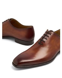 dunkelbraune Leder Oxford Schuhe von Magnanni