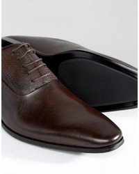 dunkelbraune Leder Oxford Schuhe von Aldo