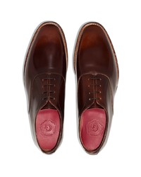 dunkelbraune Leder Oxford Schuhe von Grenson