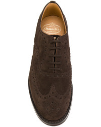 dunkelbraune Leder Oxford Schuhe von Church's