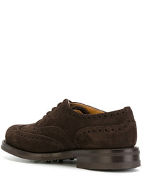 dunkelbraune Leder Oxford Schuhe von Church's