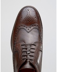 dunkelbraune Leder Oxford Schuhe von Base London