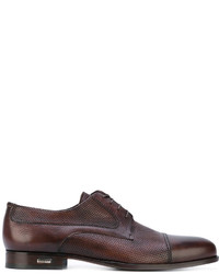 dunkelbraune Leder Oxford Schuhe von Baldinini