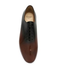 dunkelbraune Leder Oxford Schuhe von Francesco Russo