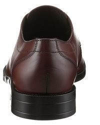 dunkelbraune Leder Oxford Schuhe von BOSS