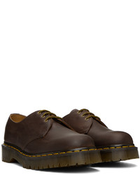 dunkelbraune Leder Oxford Schuhe von Dr. Martens