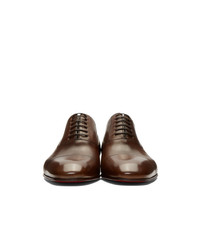 dunkelbraune Leder Oxford Schuhe von Christian Louboutin