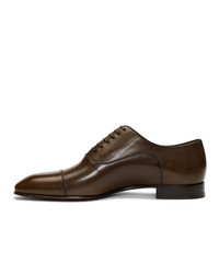 dunkelbraune Leder Oxford Schuhe von Christian Louboutin