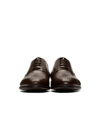 dunkelbraune Leder Oxford Schuhe von Ps By Paul Smith