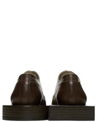 dunkelbraune Leder Oxford Schuhe von Jacquemus