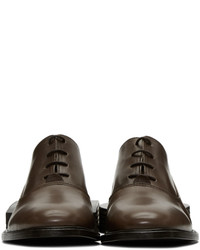 dunkelbraune Leder Oxford Schuhe von Jacquemus