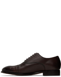 dunkelbraune Leder Oxford Schuhe von Ps By Paul Smith