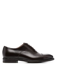 dunkelbraune Leder Oxford Schuhe von Brunello Cucinelli