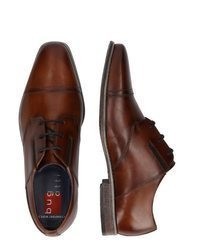 dunkelbraune Leder Oxford Schuhe von Bugatti