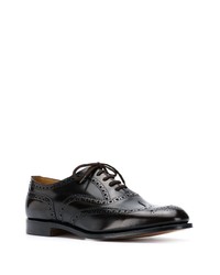 dunkelbraune Leder Oxford Schuhe von Church's