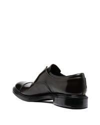 dunkelbraune Leder Oxford Schuhe von Premiata