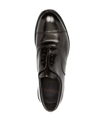 dunkelbraune Leder Oxford Schuhe von Premiata