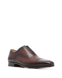 dunkelbraune Leder Oxford Schuhe von Magnanni