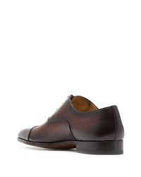 dunkelbraune Leder Oxford Schuhe von Magnanni