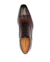 dunkelbraune Leder Oxford Schuhe von Magnanni