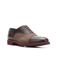 dunkelbraune Leder Oxford Schuhe von Moreschi