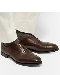 dunkelbraune Leder Oxford Schuhe von Edward Green