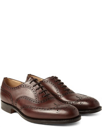 dunkelbraune Leder Oxford Schuhe von Church's