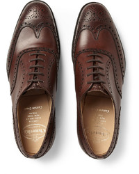 dunkelbraune Leder Oxford Schuhe von Church's