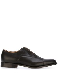 dunkelbraune Leder Oxford Schuhe von Church's