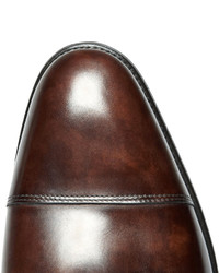 dunkelbraune Leder Oxford Schuhe von John Lobb