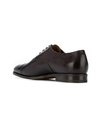 dunkelbraune Leder Oxford Schuhe von John Lobb