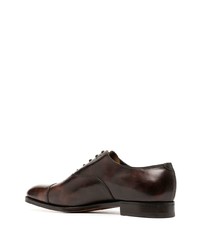 dunkelbraune Leder Oxford Schuhe von John Lobb