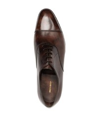 dunkelbraune Leder Oxford Schuhe von John Lobb