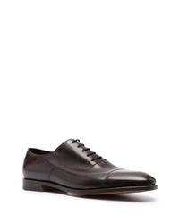 dunkelbraune Leder Oxford Schuhe von John Lobb