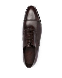 dunkelbraune Leder Oxford Schuhe von John Lobb