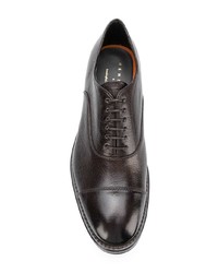 dunkelbraune Leder Oxford Schuhe von Henderson Baracco