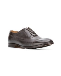 dunkelbraune Leder Oxford Schuhe von Maison Margiela