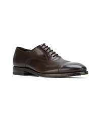 dunkelbraune Leder Oxford Schuhe von Henderson Baracco