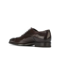 dunkelbraune Leder Oxford Schuhe von Henderson Baracco