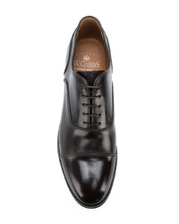 dunkelbraune Leder Oxford Schuhe von W.Gibbs