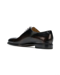 dunkelbraune Leder Oxford Schuhe von Kiton