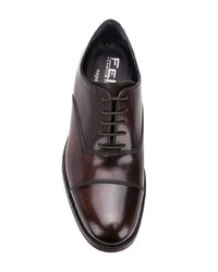 dunkelbraune Leder Oxford Schuhe von Fefè